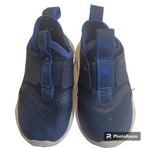 Nike Flex Runner Shoes, Kids 5C, Dark Blue w/Royal Blue Accent, Swoosh Logo, GUC
